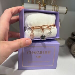 Charmelier Rose Gold and Silver Charm Bracelet